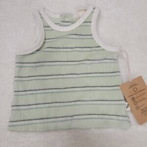 Easy Peasy Green Striped tank top